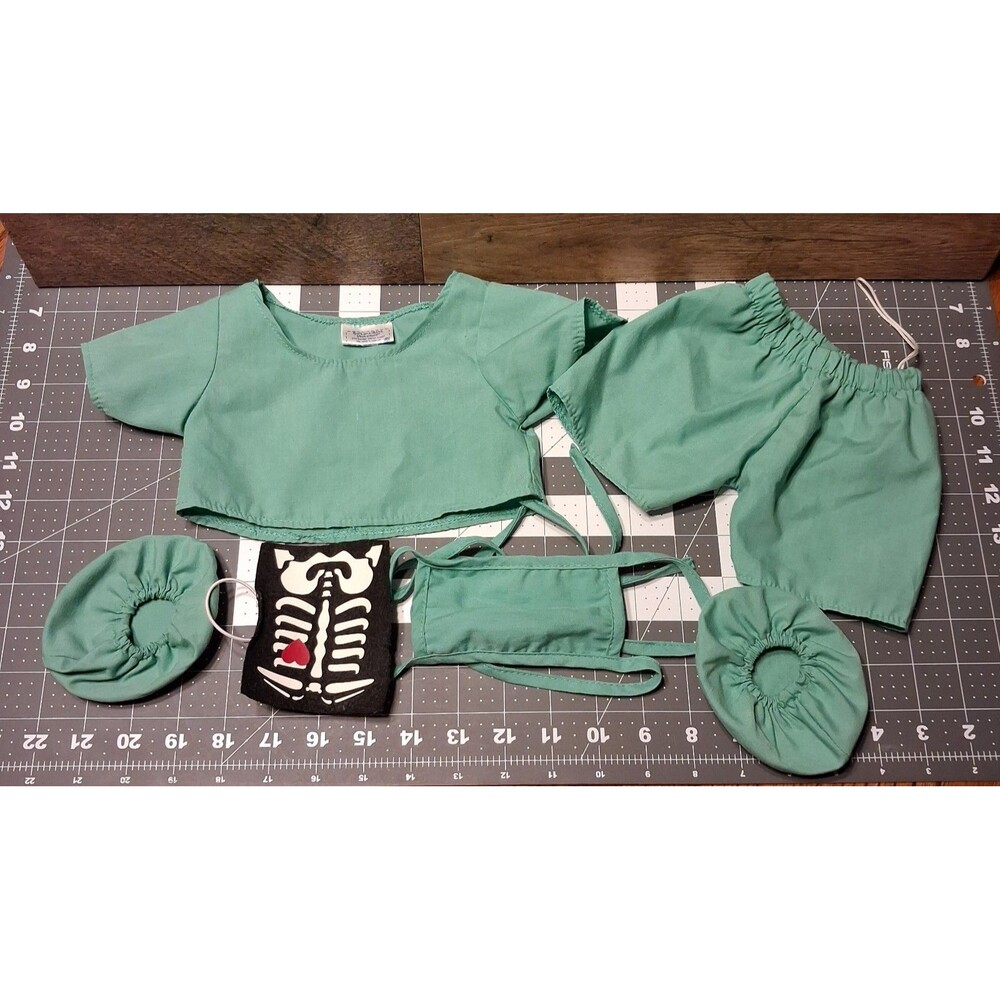 Build a Bear Green Medical Surgical Scrub Set Xray